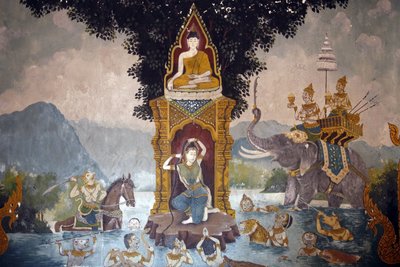 Fresco Depicting a Scene of the Buddha