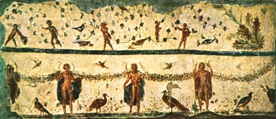 Frieze in the Dining-Hall Triclinium of the House of Pammachius, Rome, Italy, 1928 by Unbekannt