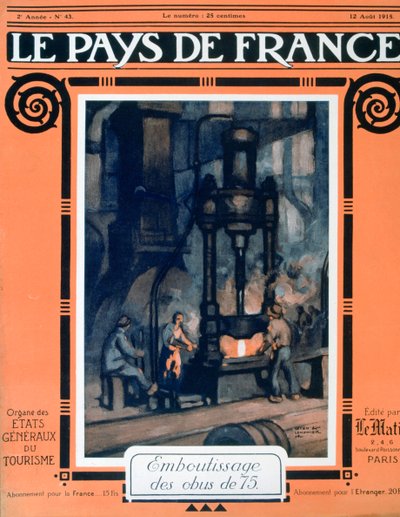 Front Cover of Le Pays de France, 12th August 1915 by Unbekannt