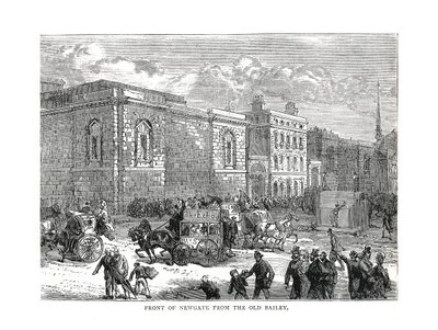Front of Newgate from the Old Bailey by Unbekannt
