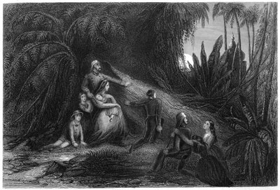 Fugitive Officers, with Their Families Concealing Themselves in the Jungle by Unbekannt