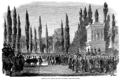 Funeral of François Arago, French Astronomer, Physicist and Politician, Paris, 5 October 1853 by Unbekannt