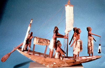 Funerary Boat of Painted Wood, 9th Dynasty, Ancient Egypt by Unbekannt
