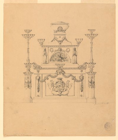 Furniture with Arms and Candelabra by Unbekannt