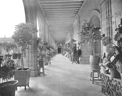 Gallery of the School of La Paz Vizcainas, Mexico City, Mexico by Unbekannt