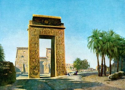 Gateway in Front of the Temple of Khonsu, Karnak, Egypt, 20th Century by Unbekannt