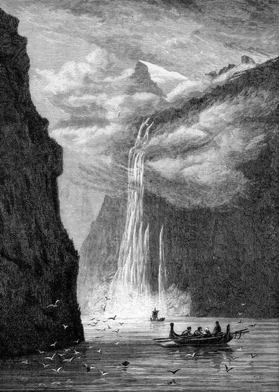 Geiranger fjord, with the Seven Sisters Fall, Norway by Unbekannt