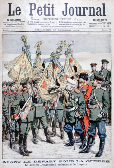 General Dragomirov Kisses the Flag Before Troops Depart for the Russo-Japanese War, 1904 by Unbekannt