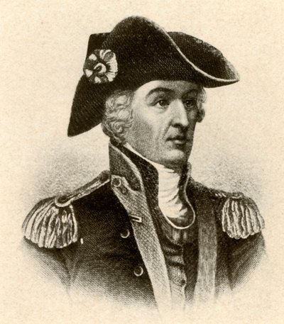 General Francis Marion, in coat with high collar and waistcoat by Unbekannt