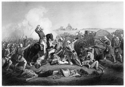 General Havelocks attack on Nana Sahib at Futtypore, 1857 by Unbekannt