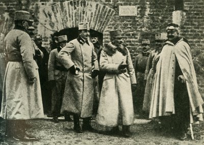 General Kusmanek and Prince Francis Joseph at Przemysl Fortress, First World War, 1915, c1920 by Unbekannt