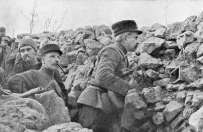General Marchand Inspecting Trenches, Champagne, France, World War I by Unbekannt