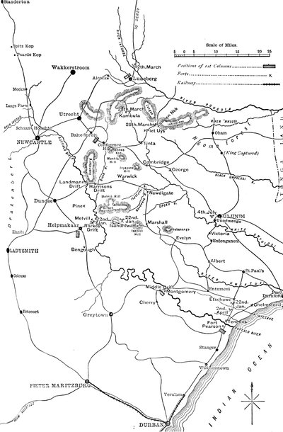 General Plan of the Operations in Zululand, 1879, c1880 by Unbekannt