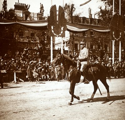 General Toulorge at Victory Parade, Paris, France by Unbekannt