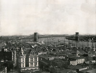 General View Showing the Brooklyn Bridge, New York, USA, 1895 by Unbekannt