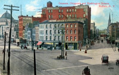 Genesse, Chippewa and Washington Streets, Buffalo, New York, USA by Unbekannt
