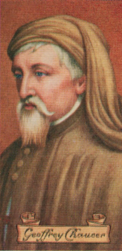 Geoffrey Chaucer, taken from a series of cigarette cards by Unbekannt