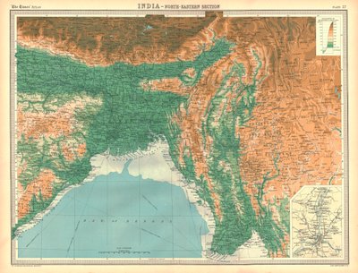 Geographical Map of the North-Eastern Section of India by Unbekannt