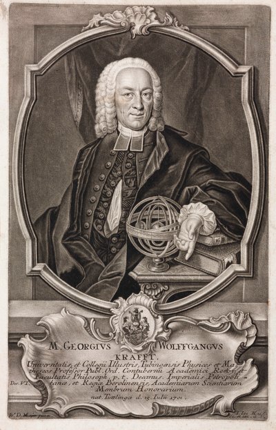 Georg Wolfgang Krafft, German mathematician by Unbekannt
