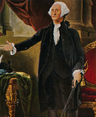 George Washington - Engraving after the Painting by G.C. Stuart by Unbekannt