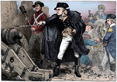 George Washington at the siege of Yorktown, Virginia by Unbekannt