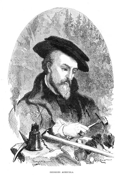 Georgius Agricola, 16th century German physician, mineralogist and metallurgist by Unbekannt