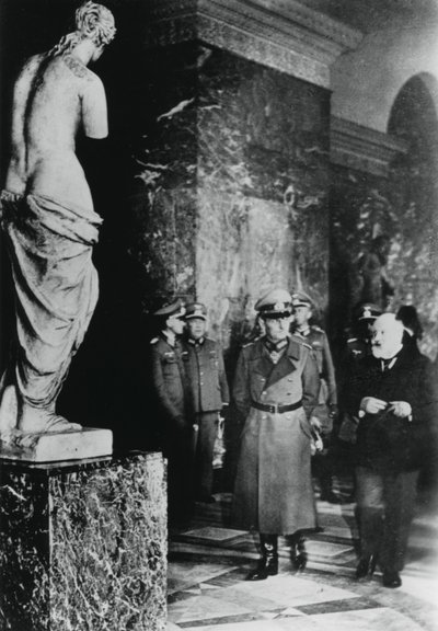 German Field Marshal von Rundstedt Visiting the Louvre, Occupied Paris by Unbekannt