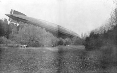German Zeppelin L49 brought down and captured intact by the French by Unbekannt