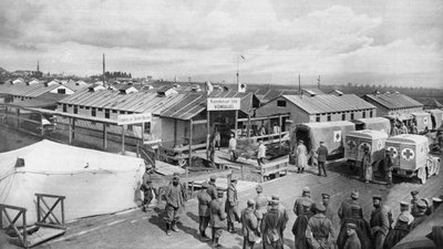 German Bandaging Station at Vigneulles, Lorraine, France, World War I by Unbekannt