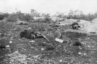German Dead, Second Battle of Champagne, France by Unbekannt