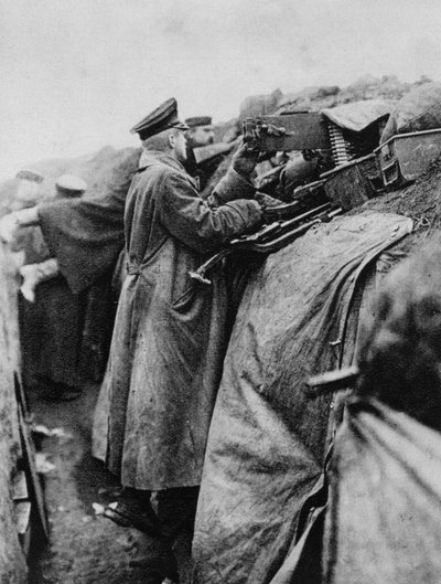 German Soldiers in a Trench, World War I, 1915 by Unbekannt