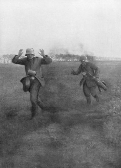 German Soldiers Surrendering Near Vierzy, South of Soissons by Unbekannt