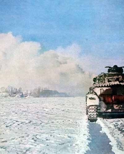 German Tank Fighting in the Snow, Russia, January 1943 by Unbekannt