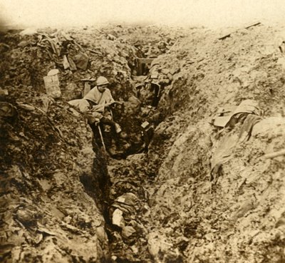 German Trenches Destroyed by Shelling, Verdun, Northern France by Unbekannt