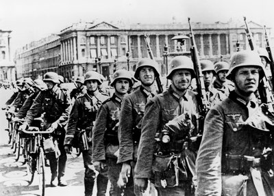 German Troops Marching Through Paris, 17 June 1940 by Unbekannt