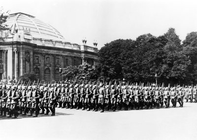 German troops parading before the German commandant of Paris, 8 July 1941 by Unbekannt