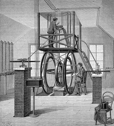 Giant Galvanometer in the Physics Laboratory, Cornell University, New York, USA by Unbekannt
