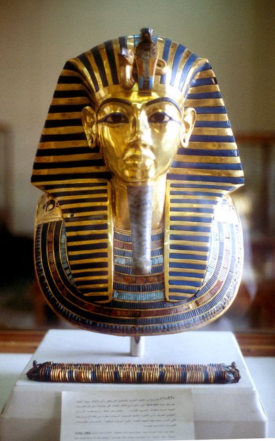 Gold and Lapis Lazuli Funerary Mask of Tutankhamun, mid 14th century BC by Unbekannt