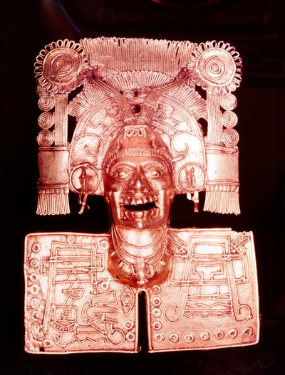 Gold pendant representing Mitlantecuhtli, Aztec god of the dead by Unbekannt