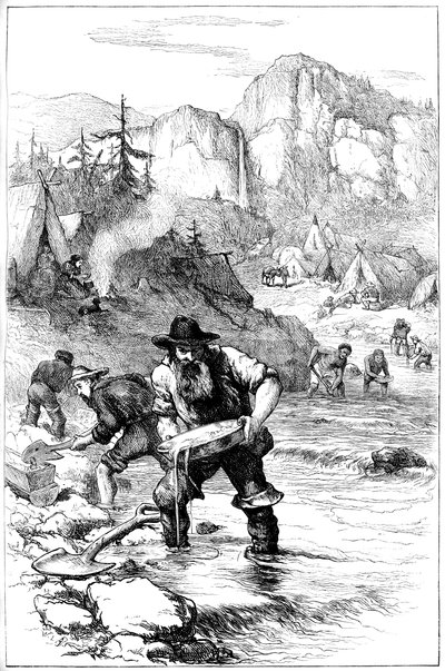 Gold Washing in California, c1840s c1880 by Unbekannt