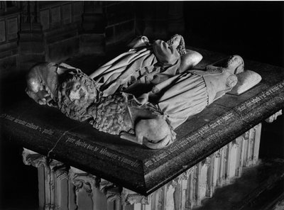 Gothic Art: Gisants by Charles I of Bourbon and Agnes of Burgundy sculpted by Jacques Morel. Church of Saint Pierre de Souvigny by Unbekannt