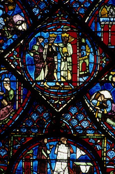 Gothic architecture: Charlemagne received by Constantine I, Byzantine emperor (detail) by Unbekannt