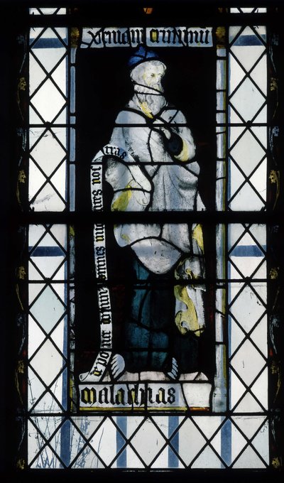 Gothic Architecture. Stained Glass Representing the Prophet Malachi. Chapel of La Mailleraye, Abbatiale Notre Dame, Jumieges by Unbekannt