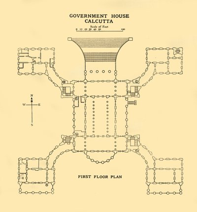 Government House Calcutta - First Floor Plan, 1925 by Unbekannt