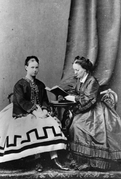 Grand Duchess Maria Alexandrovna of Russia with Anna Tyutcheva, 1864 by Unbekannt