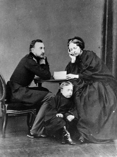 Grand Duke Nicholas Nikolaevich the Elder of Russia with His Wife and Son by Unbekannt
