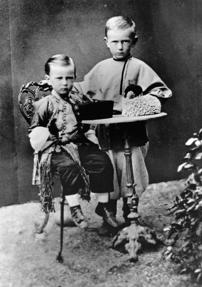 Grand Dukes Paul Alexandrovitch and Sergei Alexandrovitch of Russia by Unbekannt