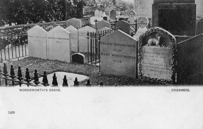 Grave of the Poet William Wordsworth, Grasmere, Westmorland, 20th Century by Unbekannt