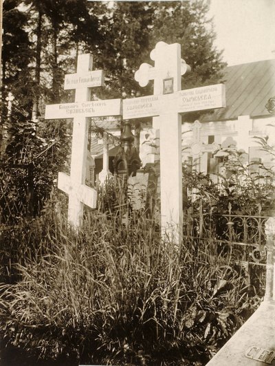Graves in the Cemetery of the Novodevichy New Maidens Convent, Moscow, Russia, 1929 by Unbekannt