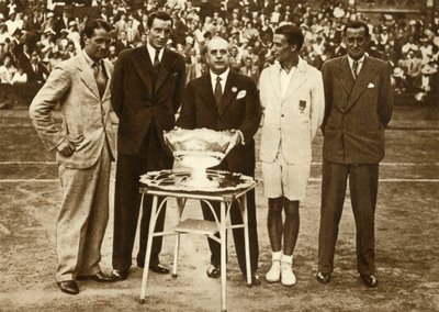 Great Britain wins the Davis Cup tennis championship, Paris, 30 July 1933, 1935 by Unbekannt